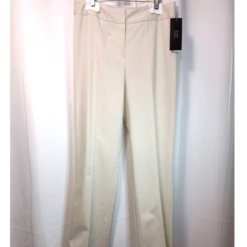 Alex Marie Mariah Fit ivory & black pinstripe pants